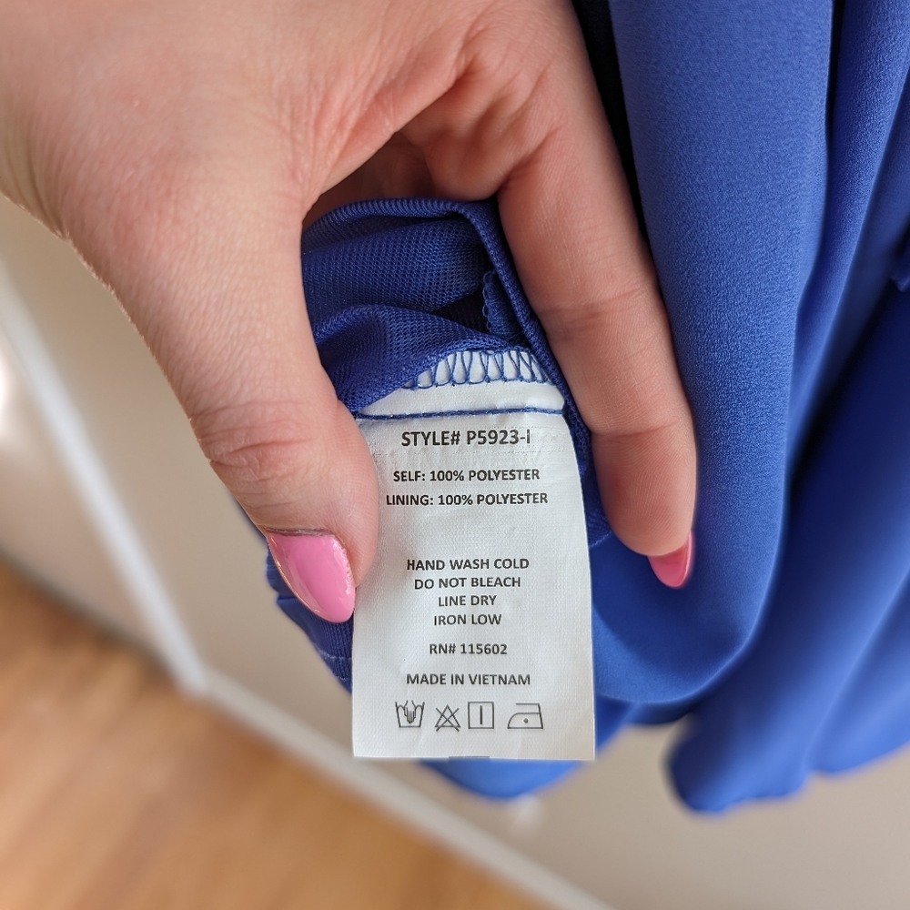 Lush Blue Open Back Romper - Picture 7 of 7